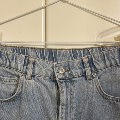Pull & Bear blue mom fit denim shorts