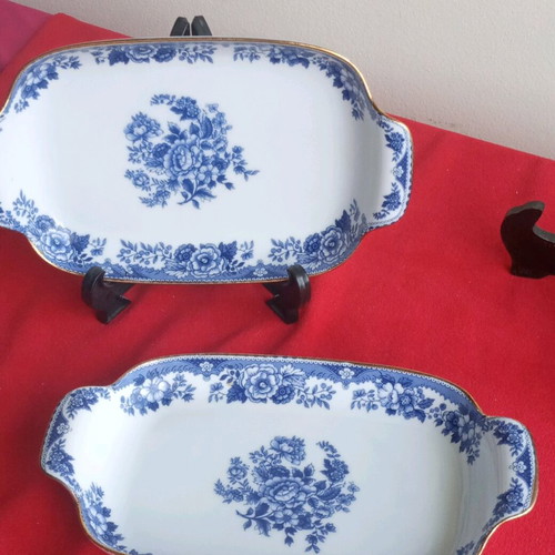 Vintage porcelain Hutschenreuther Tavola serving platters like new, set of 2