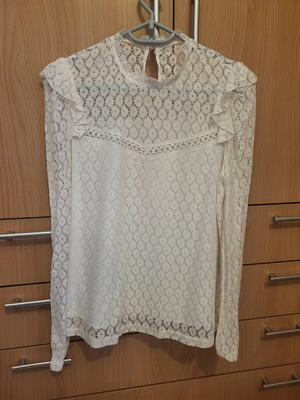 Shein lace blouse new, white, size L