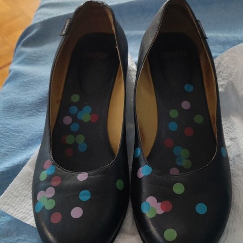 Camper Twins Minie Polka Dot Pumps like new, size 39, leather