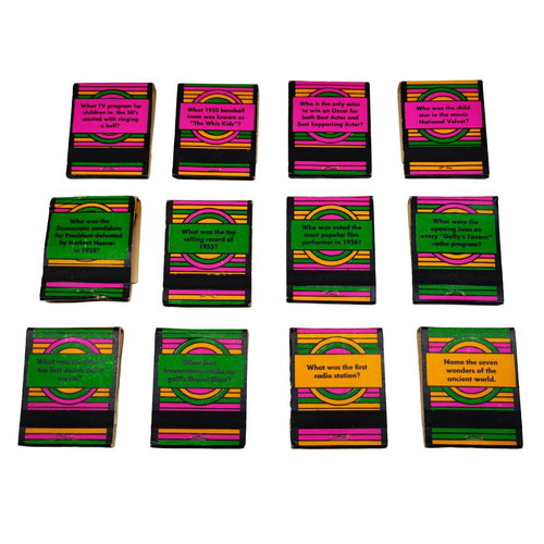 Trivia Ohio Match Company 1974 matchbox set of 12 new, USA