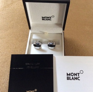 Montblanc μανικετοκουμπα από ονυχα και ατσάλι. Αφόρητα στην αρχική συσκευασία.