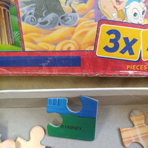 Vintage Clementoni Disney puzzles used, 2 puzzles of 48 pieces each