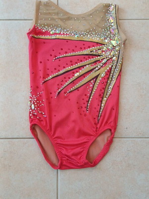 Rhythmic gymnastics leotard new for girl 7-9 years up to 1.30m height