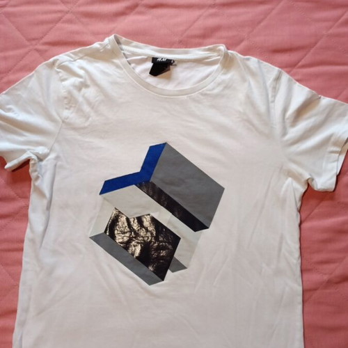 T shirt H&M white like new, size S