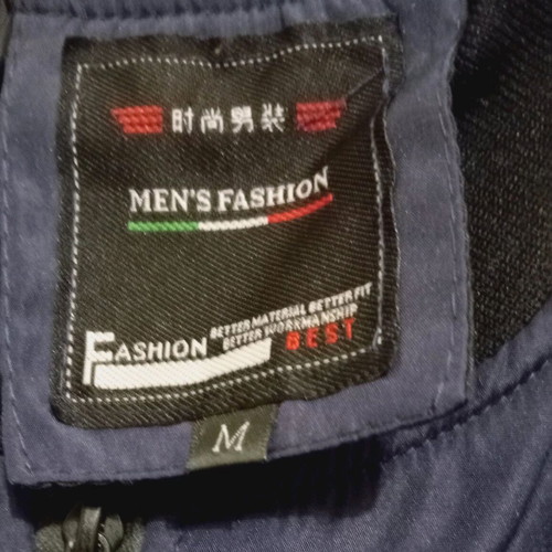 Men's bomber jacket spring navy blue size medium like new
