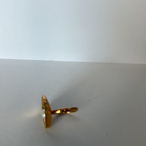 Hermina Athens ring new, gold plated with pearl