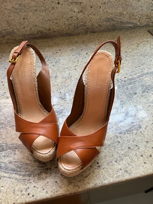 Sebastian high-heeled sandals used, tan, size 40