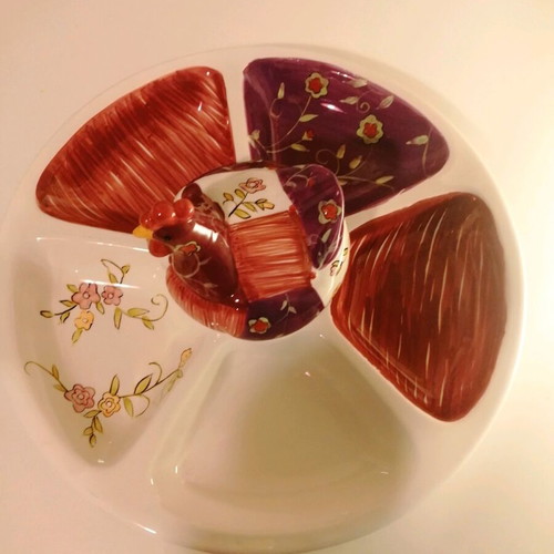 Ordeveira with 6 sections and Easter decorative hen new