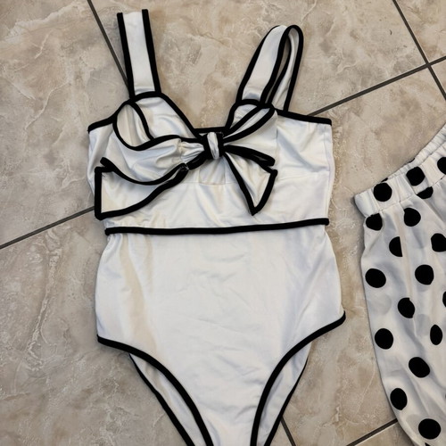 Swimsuit and skirt set polka dot, new, ASOS, size L