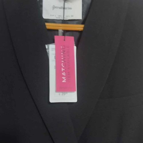 Long double-breasted vest Stradivarius black L new