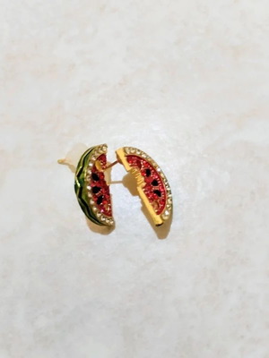 Mango Watermelon Stud Earrings New, Summertime Style
