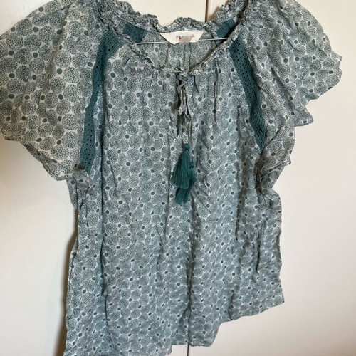 Per Una blouse size 10/M green like new