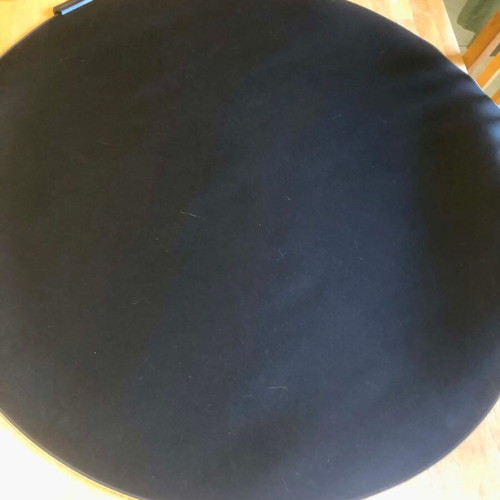 Round RGB Chair Mat new, black, 1000mm diameter