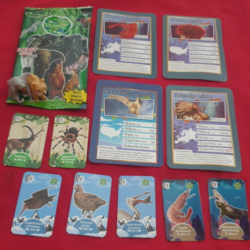 The Animals of the Planet Cards and Metal Tags with Miniature Figures New