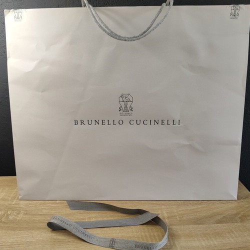 Brunello Cucinelli paper bag used, 54 x 45 x 15 cm