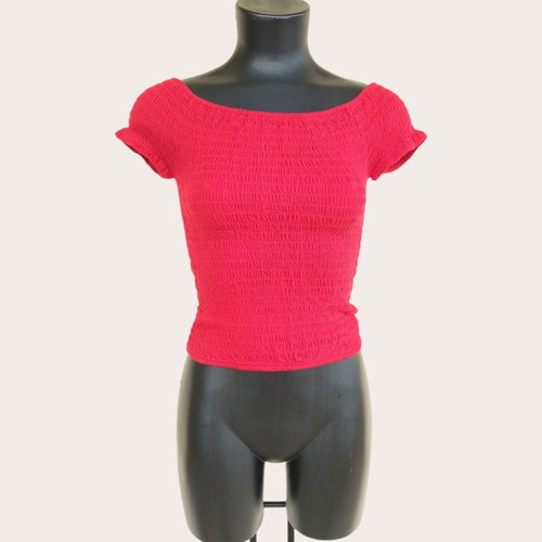 Brandy Melville red smocked top new, size XS