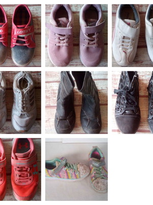 Children's shoes used, pack of 15 pairs size 31 from branded makers