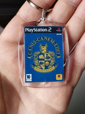 Bully PS2 keychain, transparent acrylic