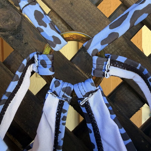 Leopard Print Swimsuit blue, new with removable cups, brazilian cut