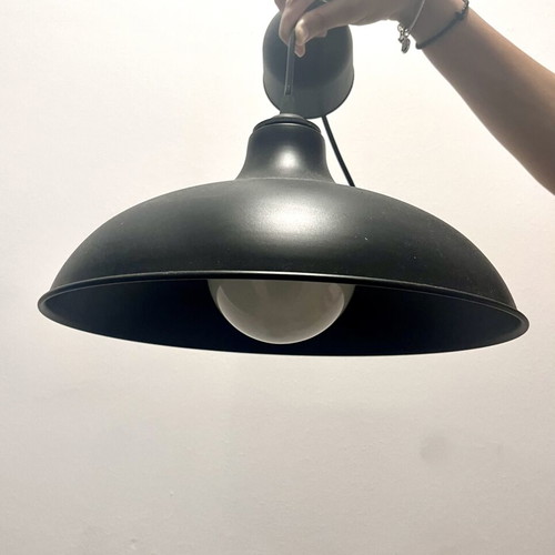 Set of three ceiling lights, grey, brown and black