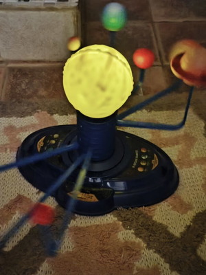 Solar system rotating lamp like new, educational toy with planets