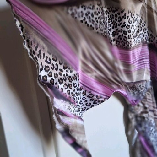 Satin dress purple like new, size M