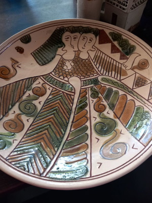 Handmade decorative plate used