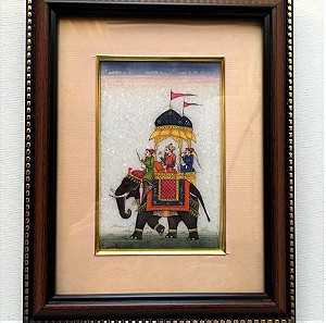 Ινδική μικρογραφία σε μάρμαρο! 25Χ20 , Ζωγραφική