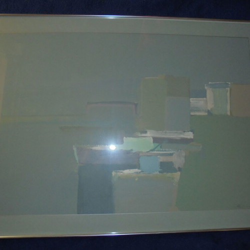 Dimitrios Koukos 'Aegina' silk screen print, signed collectible
