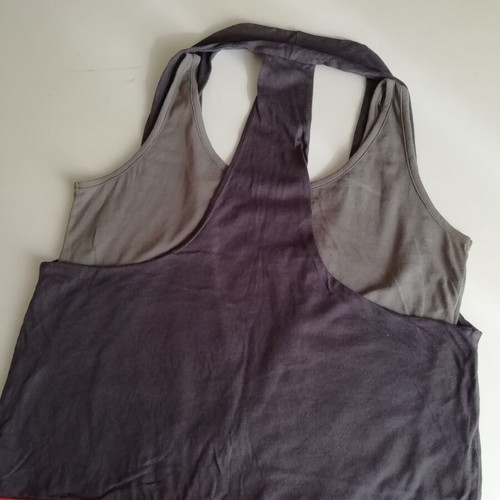 Kookai sleeveless blouse with 2 layers like new, size M/L, gray and red