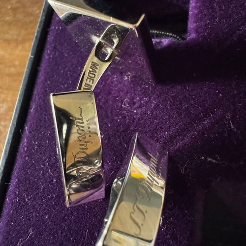 S.T. Dupont Paris cufflinks like new, black and silver
