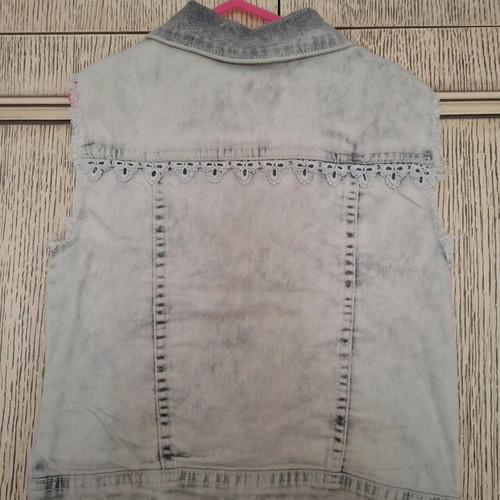 Orchestra sleeveless denim vest gray like new, size 140 cm