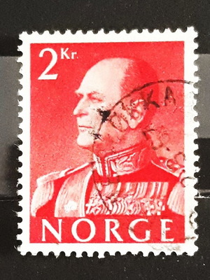 Γραμματόσημο Norway 1959 2kr King Olav V σαν καινούργιο