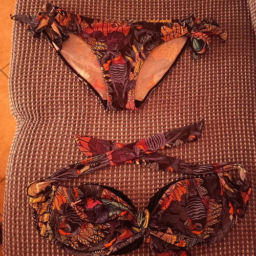 Strapless swimsuit like new, multicolor, sizes S/M
