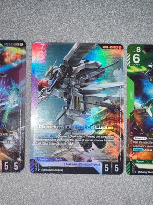 Gundam LR cards new, set of 3 pieces