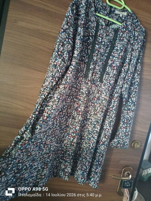 Dress with long bell sleeves used, size L