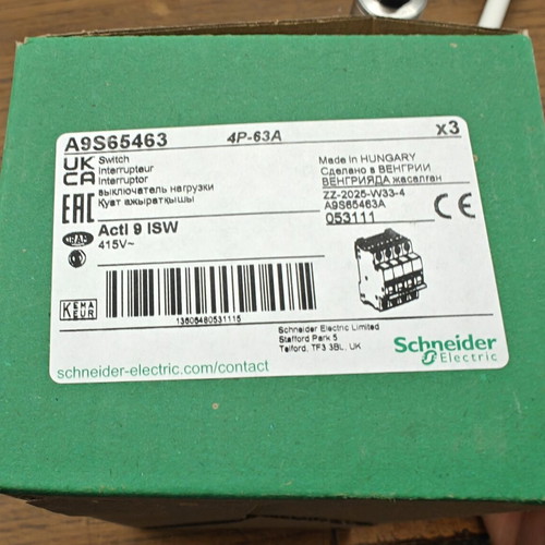 Four-pole rail switch Schneider Electric 63A new