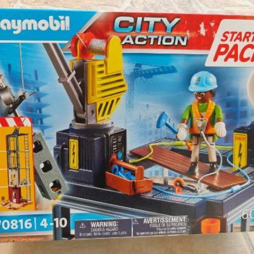 Playmobil City Action 70816 Construction Site with Crane New