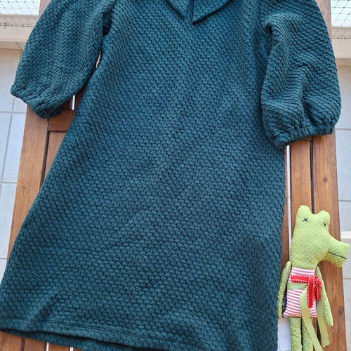 ALE dress with collar, green, medium size