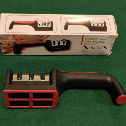 3 Stage Manual Knife Sharpener, ergonomic design