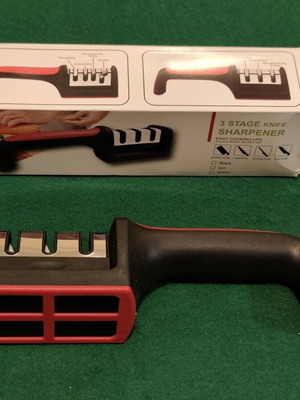 3 Stage Manual Knife Sharpener, ergonomic design