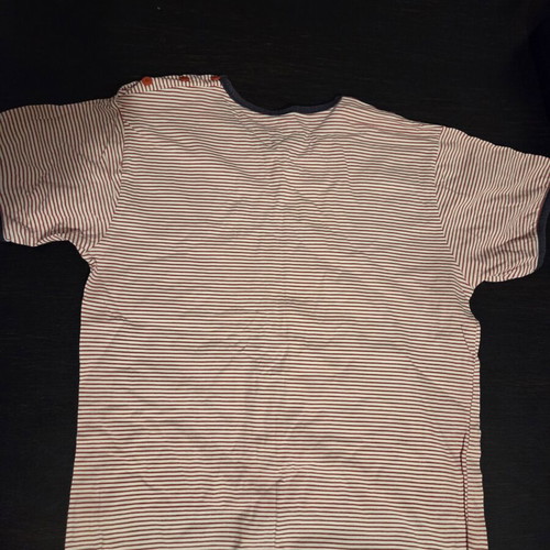 Children's striped T-shirt with sea designs, like new, size 152 cm