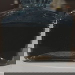  Τιρκουάζ μπλε μελάνι "PARKER-SUPER CHROME", σε γυάλινο μπουκάλι στο κουτί του.