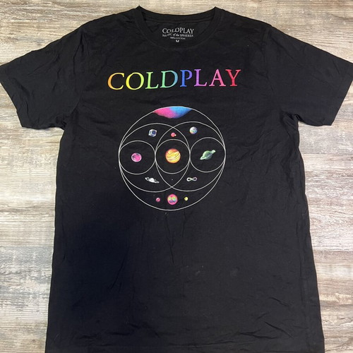 Coldplay World Tour 2023 T-shirt used, size M, black