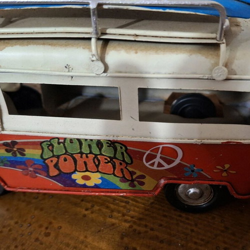 Vintage metal Hippie Van Volkswagen Type 2 like new