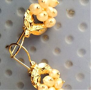 Χρυσά σκουλαρίκια με μαργαριτάρια