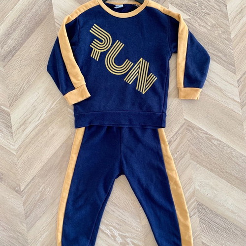 All Stars cotton tracksuit set for 3 years old, like new, blue with mustard