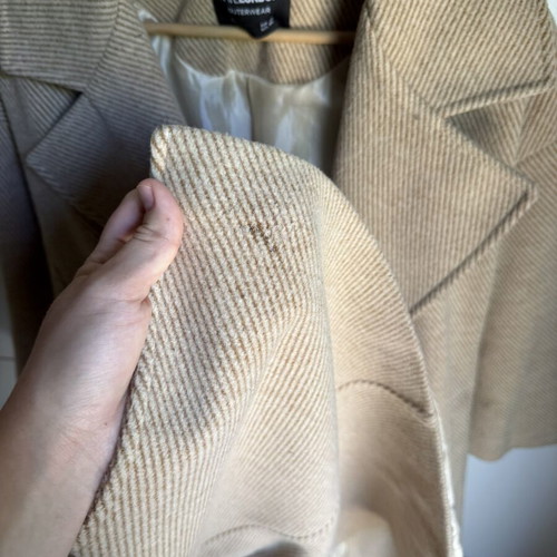 Katelondon coat used, beige camel, size M/L, wool cotton blend