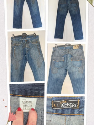 Little Iceberg men's two-tone denim jeans, M/L
